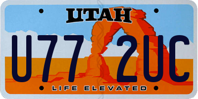 UT license plate U772UC
