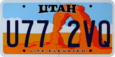 UT license plate U772VQ