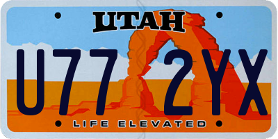 UT license plate U772YX