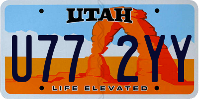 UT license plate U772YY