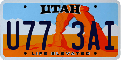 UT license plate U773AI