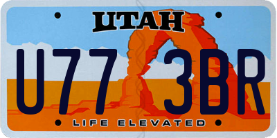 UT license plate U773BR