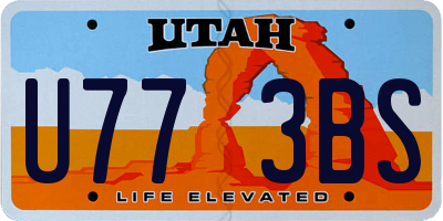 UT license plate U773BS