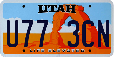 UT license plate U773CN