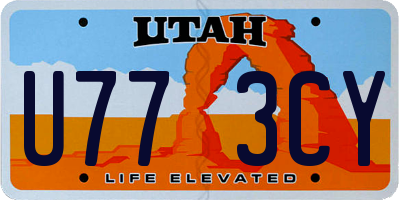 UT license plate U773CY