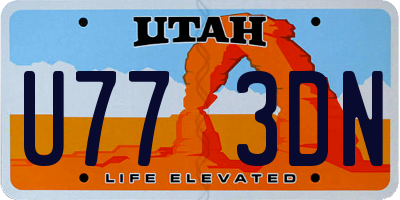 UT license plate U773DN