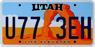 UT license plate U773EH