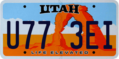UT license plate U773EI