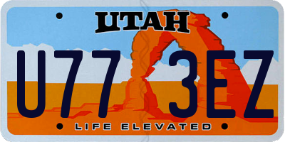UT license plate U773EZ