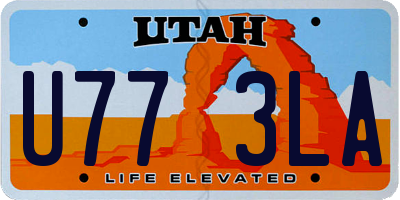UT license plate U773LA
