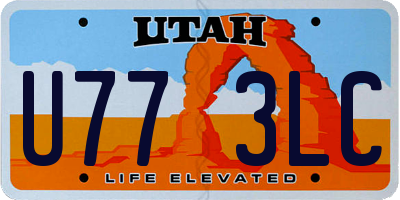 UT license plate U773LC