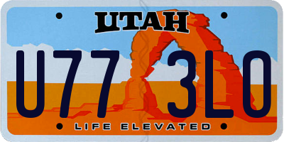 UT license plate U773LO