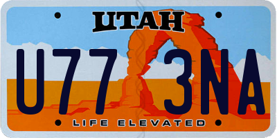 UT license plate U773NA