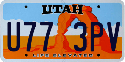 UT license plate U773PV