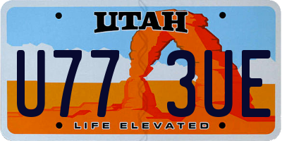UT license plate U773UE