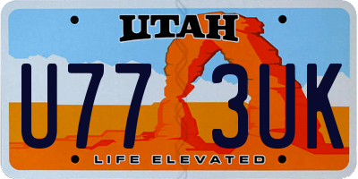 UT license plate U773UK