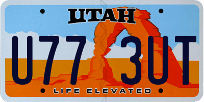 UT license plate U773UT