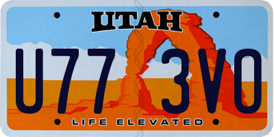 UT license plate U773VO