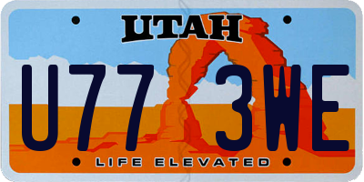 UT license plate U773WE