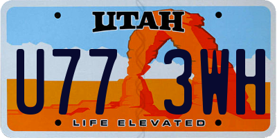 UT license plate U773WH