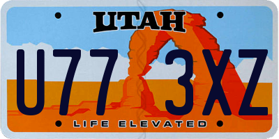 UT license plate U773XZ