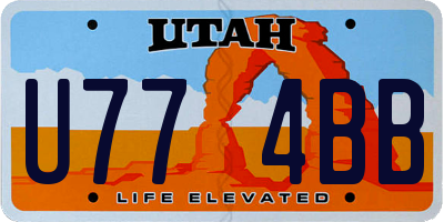 UT license plate U774BB