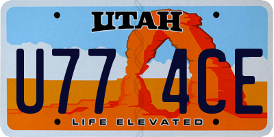 UT license plate U774CE
