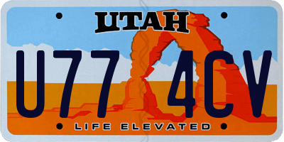 UT license plate U774CV