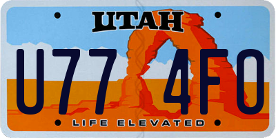 UT license plate U774FO