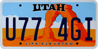 UT license plate U774GI