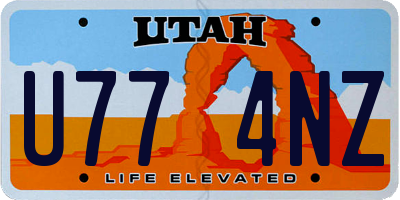 UT license plate U774NZ