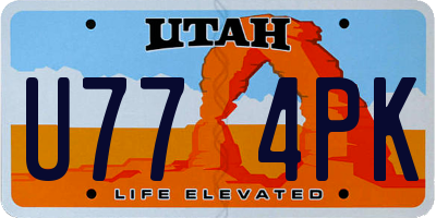 UT license plate U774PK