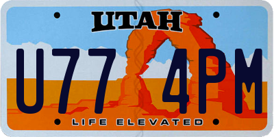 UT license plate U774PM