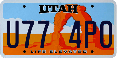 UT license plate U774PO