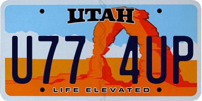 UT license plate U774UP
