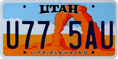 UT license plate U775AU