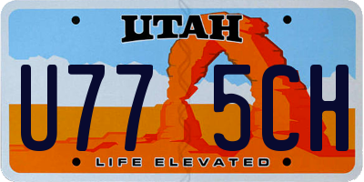 UT license plate U775CH