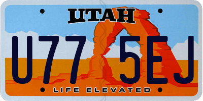 UT license plate U775EJ