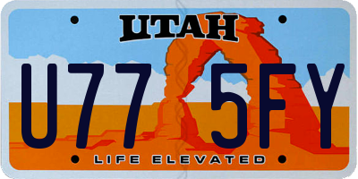 UT license plate U775FY