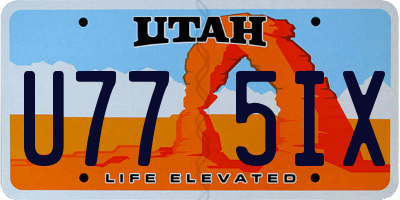 UT license plate U775IX