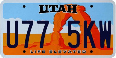 UT license plate U775KW