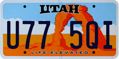 UT license plate U775QI