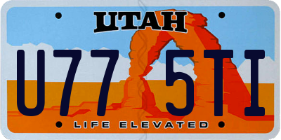 UT license plate U775TI
