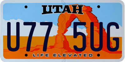 UT license plate U775UG