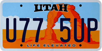 UT license plate U775UP