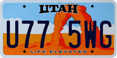 UT license plate U775WG