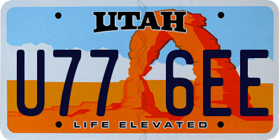 UT license plate U776EE