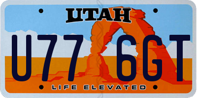UT license plate U776GT