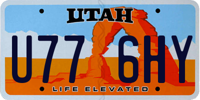 UT license plate U776HY