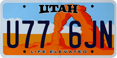 UT license plate U776JN